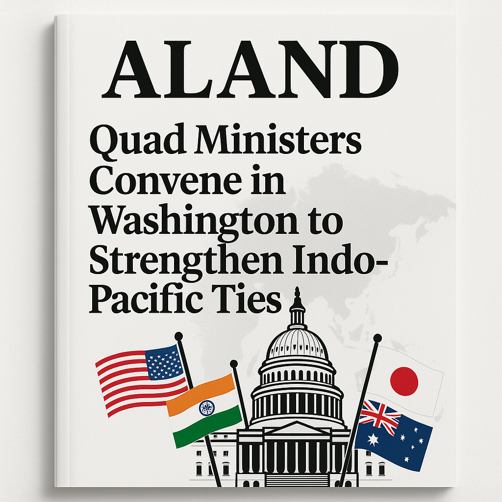  ÁLAND Magazine Cover – Quad Ministers Convene in Washington to Strengthen Indo-Pacific Ties